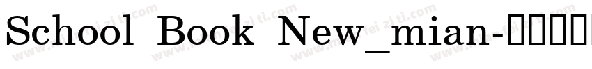School Book New_mian字体转换